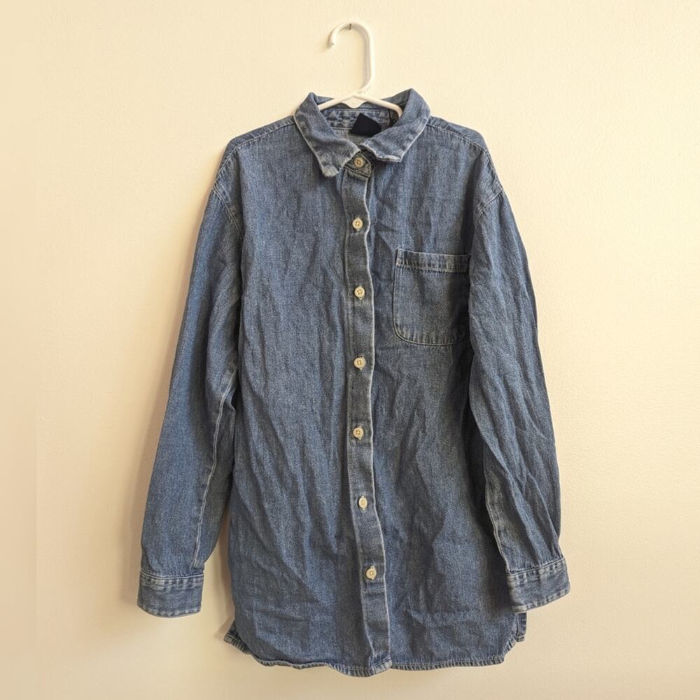 Vtg Gap Kids Button Down Denim Sz 9-10
